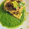 chaiwali coconut turmeric crusted fish with spinach chili curry