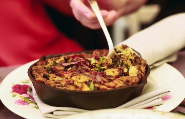 kachka mushroom matzo kugel