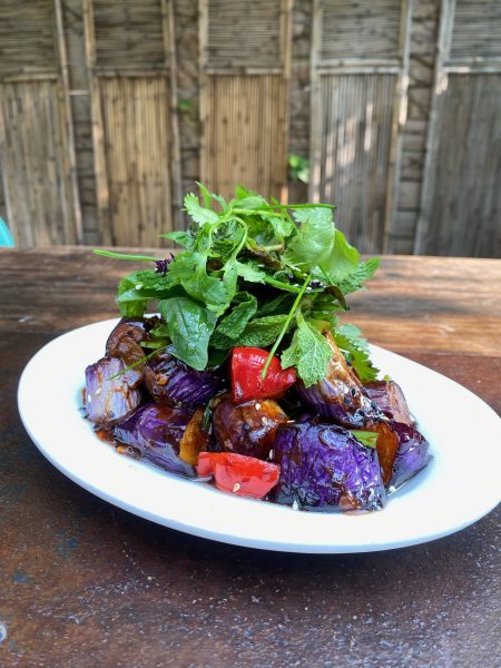 Kings Co Imperial – Soy Braised Ichiban Eggplant with Summer Herb Salad